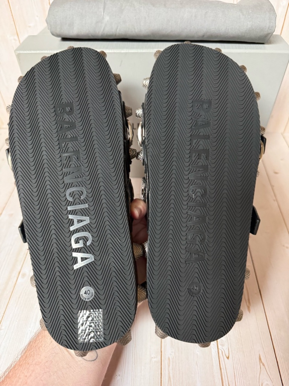 Balenciaga Agneau Arena Cagole Leather Slide Sandals Black Sz 40 / 7 - Picture 12 of 12